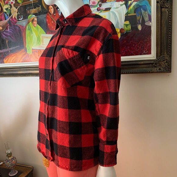 Lucky Brand Long Sleeve Button Up 100% Cotton Plaid Flannel Shirt - Picture 5 of 10